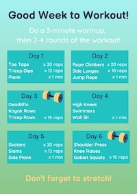 Week Workout Schedule